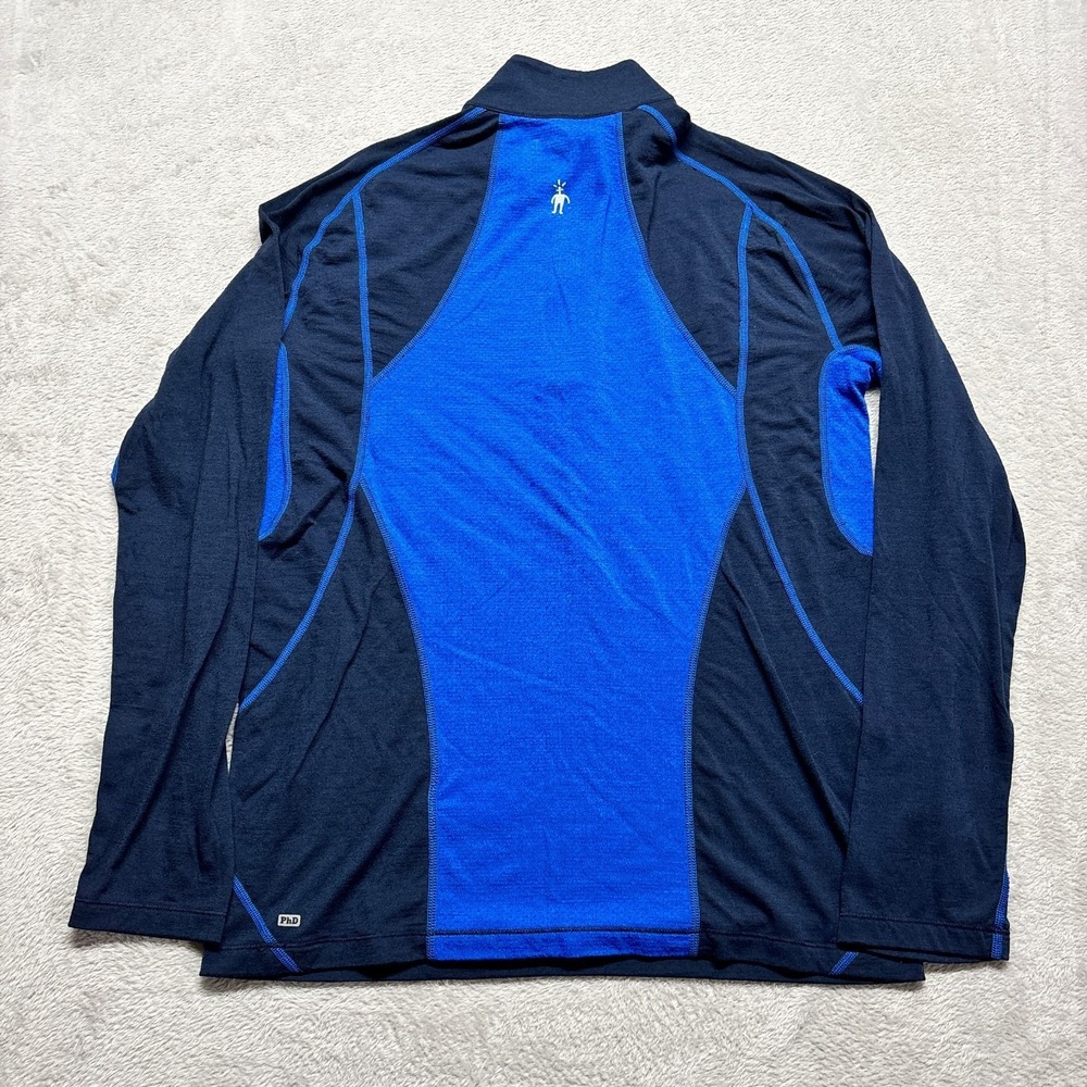 Smartwool PhD Lightweight 1/4 Zip Pullover Merino Wool Mens M Long‎ Sleeve Run - Picture 2 of 7